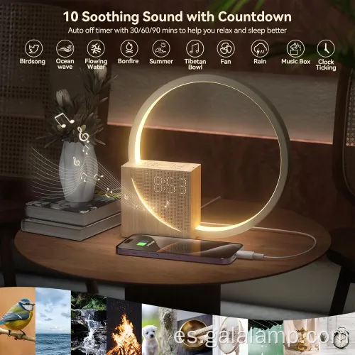 Mornón de alarma de luz de la mañana para dormir mejor